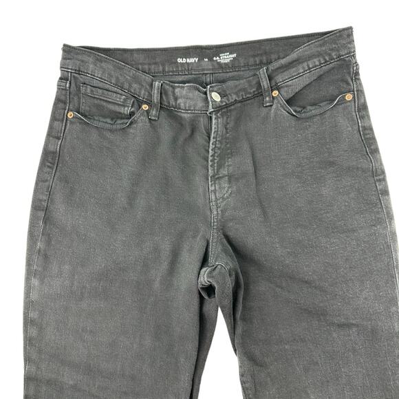 Old Navy OG Straight High Rise Secret Slim Jeans in Black women's size 14 - Picture 5 of 11